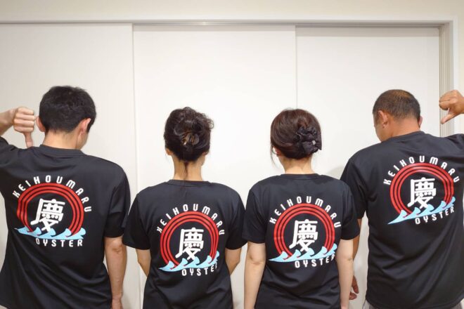 オリジナルtシャツ着用