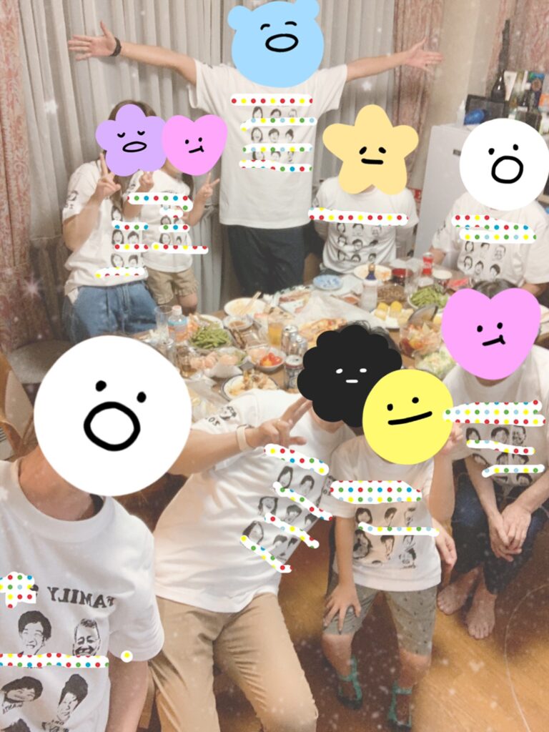 家族記念オリジナルTシャツ